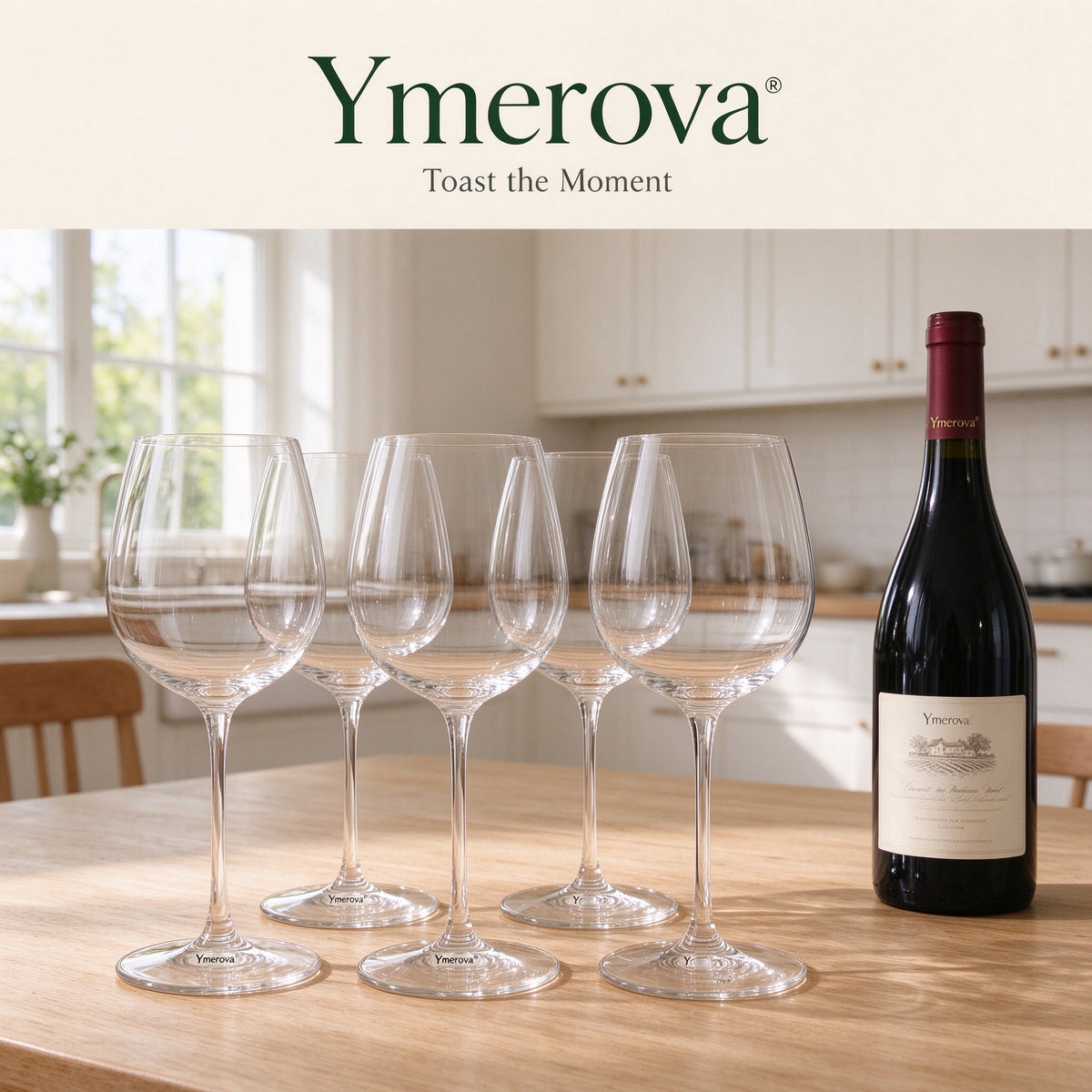 Ymerova® Wine Glass Set (4-Piece)