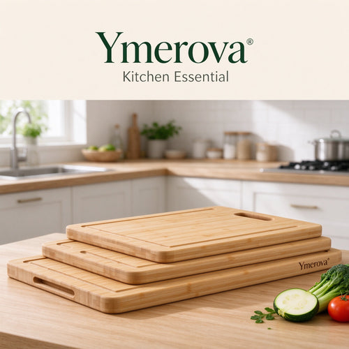 Ymerova® Bamboo Cutting Board Set
