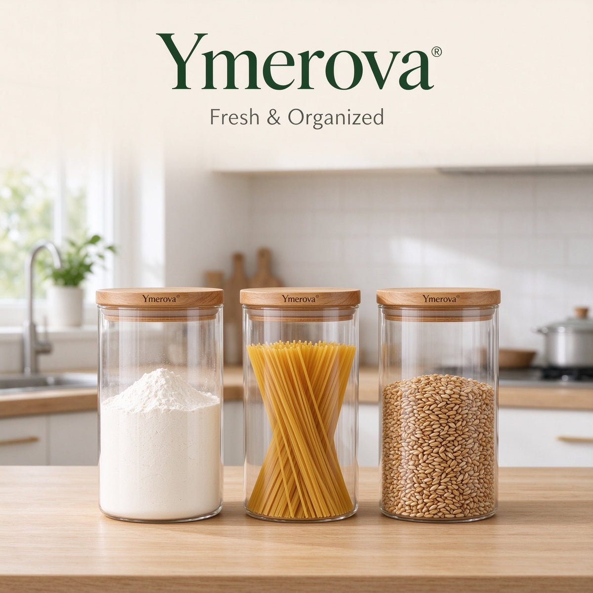 Ymerova® Glass Canister Set